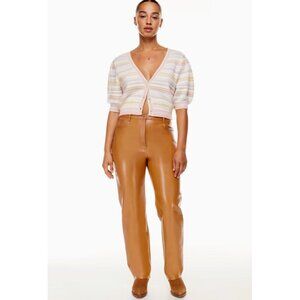 NWT Women's - Wilfred The Melina Brown Faux Leather Pants, Size 00